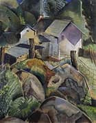 Untitled Houses and Rocks By Will Henry Stevens