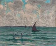 Swimmers and Sailboats By Aloysius O'Kelly