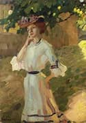 Lady Portrait 1900 By Leo Putz
