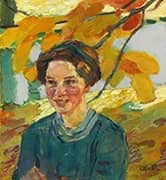 Portrait of a Girl c1914 By Leo Putz