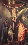 Christ on the Cross with the Two Maries and St John By El Greco