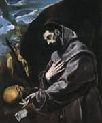 St Francis Praying By El Greco