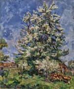 Pear Tree in Blossom By Pyotr Konchalovsky