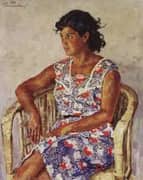 Portrait of a Spanish Girl By Pyotr Konchalovsky