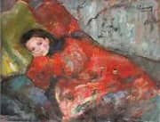 Young Girl Reclining c1897 By Emilie Charmy