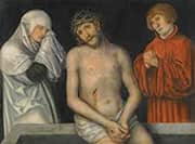 Christ as Man of Sorrows Together with the Virgin and Saint John By Lucas Cranach the Younger