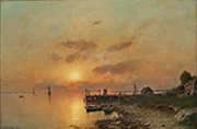 Coastal Landscape with Figures 1887 By Morten Muller