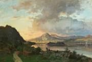 Figures with Lake 1875 By Morten Muller