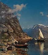Fiord Landscape 1877 By Morten Muller