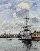 Deauville the Harbor 1897 II By Eugene Boudin