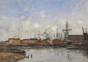 Dunkirk the Old Basin By Eugene Boudin