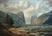 Naerofjord Norway 1870 By Morten Muller