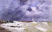 Le Havre Heavy Winds off of Frascati 1896 By Eugene Boudin
