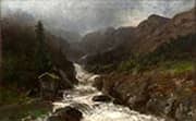 River Landscape with Mill 1876 By Morten Muller