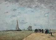 The Pier at Trouville By Eugene Boudin