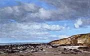 Trouville Shore and Rocks By Eugene Boudin