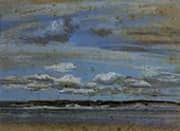 White Clouds over the Estuary By Eugene Boudin