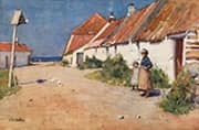Seaside Cottages with Dovecote c1883 By Edward Arthur Walton
