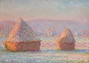 Grainstacks White Frost Effect 1889 By Claude Monet