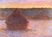 Haystacks at sunset 1891 By Claude Monet