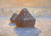 Haystacks Snow Effect 1891 By Claude Monet