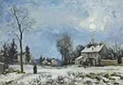 The Road from Versalles to Saint Germain at Louveciennes By Camille Pissarro