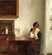 Interior with Mother and Child c1900 By Carl Holsoe