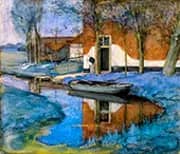 Farm by the River 1901 By Piet Mondrian