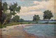 On the Beach 1890 By Luther Emerson van Gorder