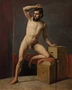 Male Nude 1883 By Gustav Klimt