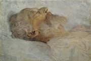 Old Man on Deathbed 1899 By Gustav Klimt