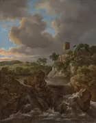 A Wooded River Landscape By Jacob van Ruisdael