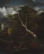 Forest with Ruins By Jacob van Ruisdael