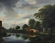 Landscape with a Bridge By Jacob van Ruisdael