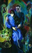 Self Portrait with Franze and Monkey 1934 By Hanns Ludwig Katz