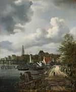 View of the Binnenamstel in Amsterdam By Jacob van Ruisdael