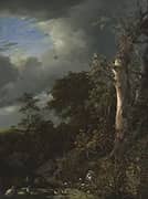 Oak and Thicket at a Pool By Jacob van Ruisdael