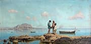 Children Fishing in the Bay of Palermo By Francesco Lojacono