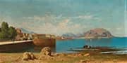 View of Monte Pellegrino and the Promenade By Francesco Lojacono