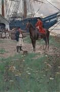 A Virginia Plantation Wharf 1896 By Howard Pyle