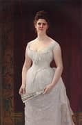 Portrait of a Lady in a White Dress By Alexandre Cabanel