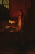Thomas Jefferson Writing the Declaration of Independence By Howard Pyle