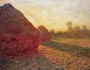 Grainstacks Last Rays of the Sun 1890 By Claude Monet