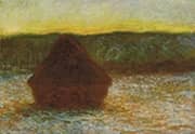 Stack of Wheat Thaw Sunset 1890 By Claude Monet
