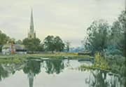 Hemingford Abbots Church and the Granary 1903 By William Fraser Garden