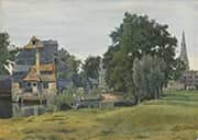Houghton Mill near St Ives Huntingdonshire 1889 By William Fraser Garden