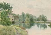 Houghton Mill on the River Ouse 1914 By William Fraser Garden