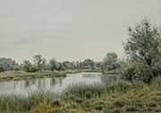 River Landscape in Summer By William Fraser Garden