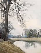 The Manor House by the River Ouse at Hemingford Grey By William Fraser Garden