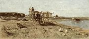 A Yoke of Oxen on the Lakeside By Rudolf Ribarz